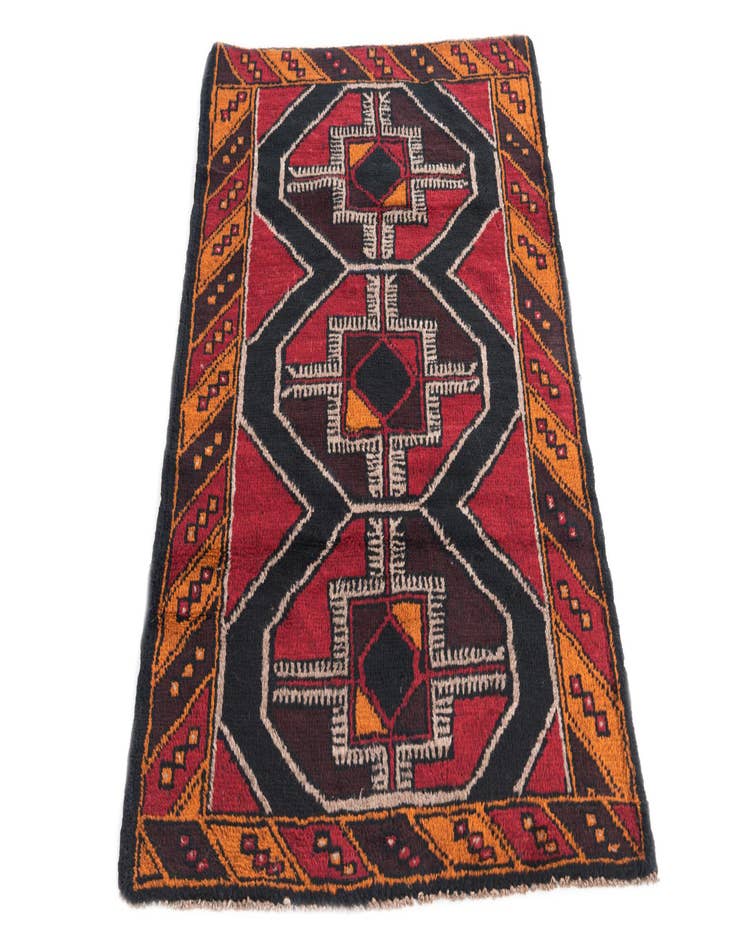 Detail image of 3' x 4' 8  Hand Knotted Balouch Persian Wool Rug