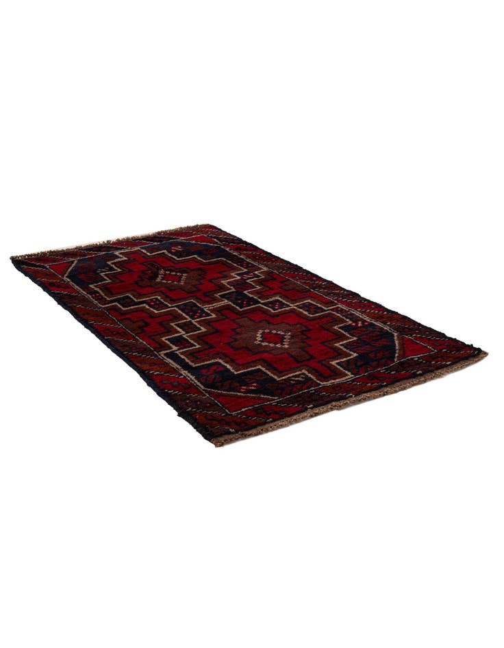 Detail image of 2' 10 x 4' 7 Hand Knotted Balouch Persian Wool Rug