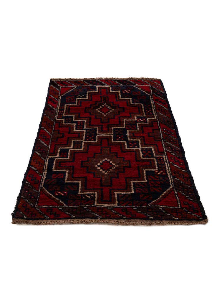 2' 10 x 4' 7 Hand Knotted Balouch Persian Wool Rug