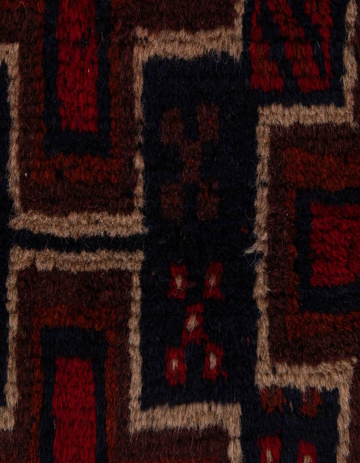 Detail image of 2' 10 x 4' 7  Hand Knotted Balouch Persian Wool Rug