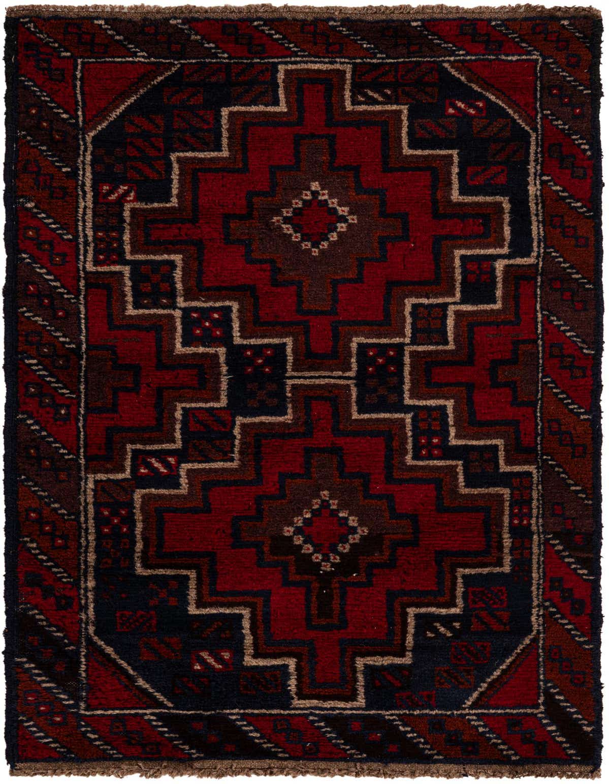 2' 10 x 4' 7 Hand Knotted Balouch Persian Wool Rug