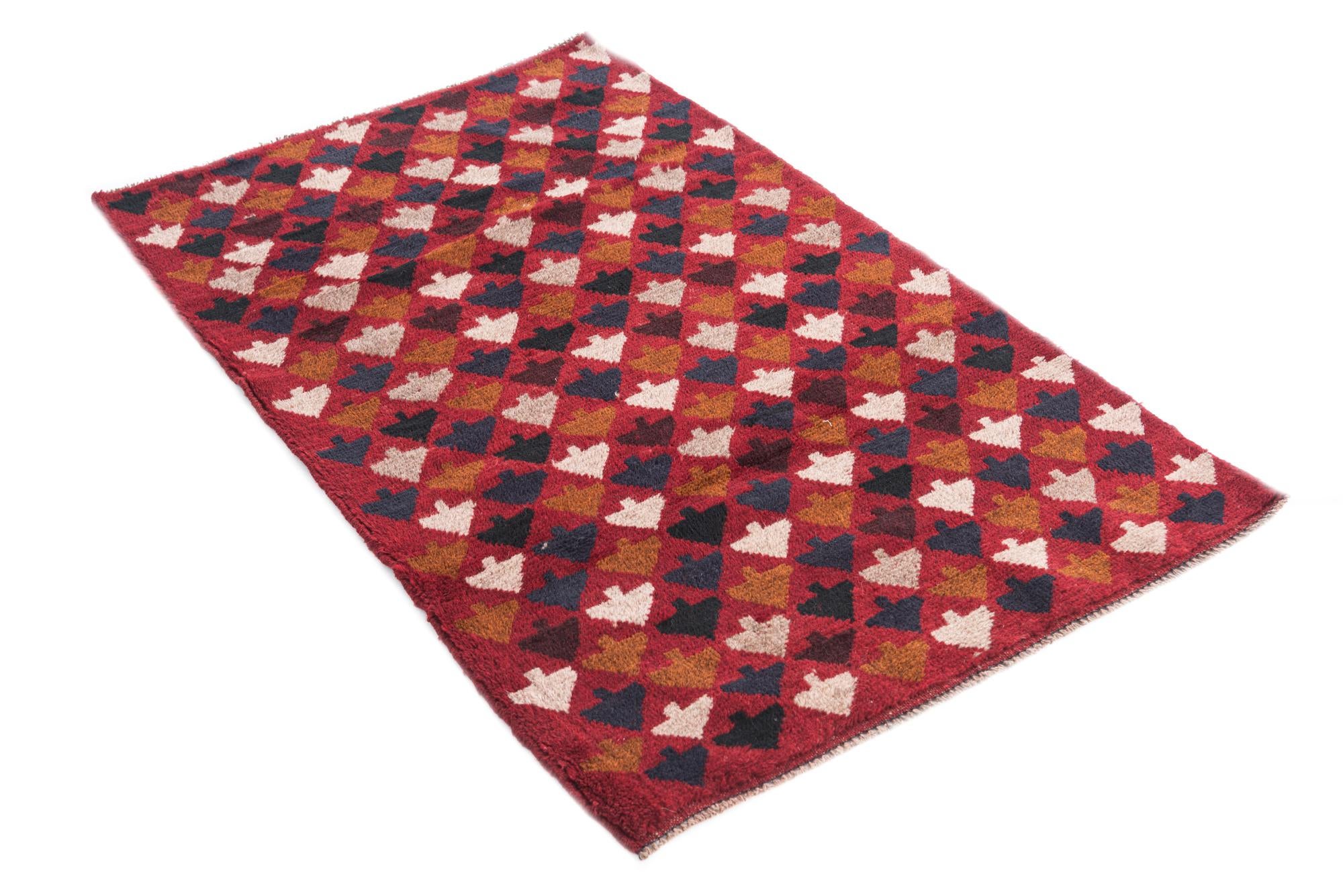 2' 10 x 4' 6 Hand Knotted Balouch Persian Wool Rug