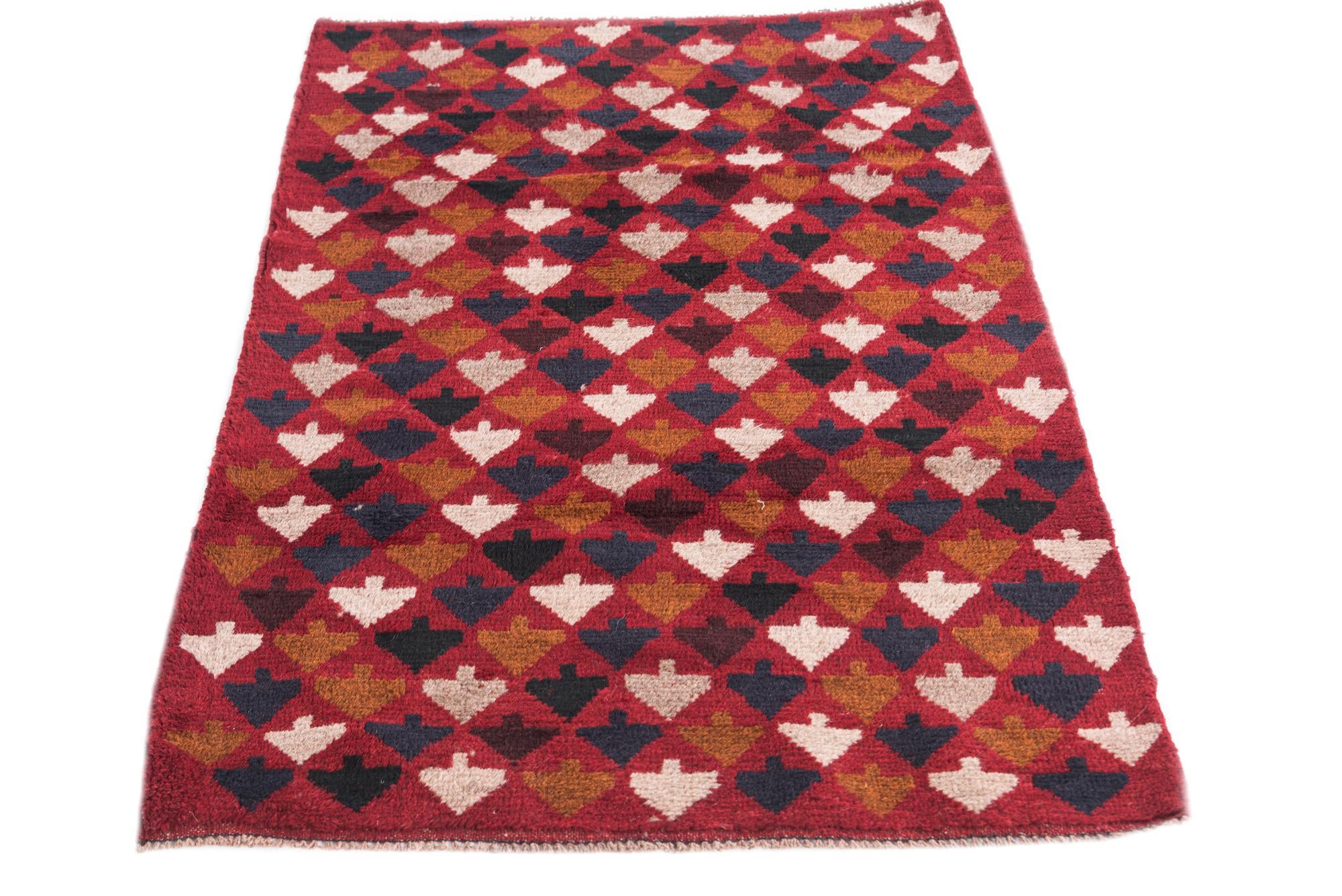 2' 10 x 4' 6 Hand Knotted Balouch Persian Wool Rug