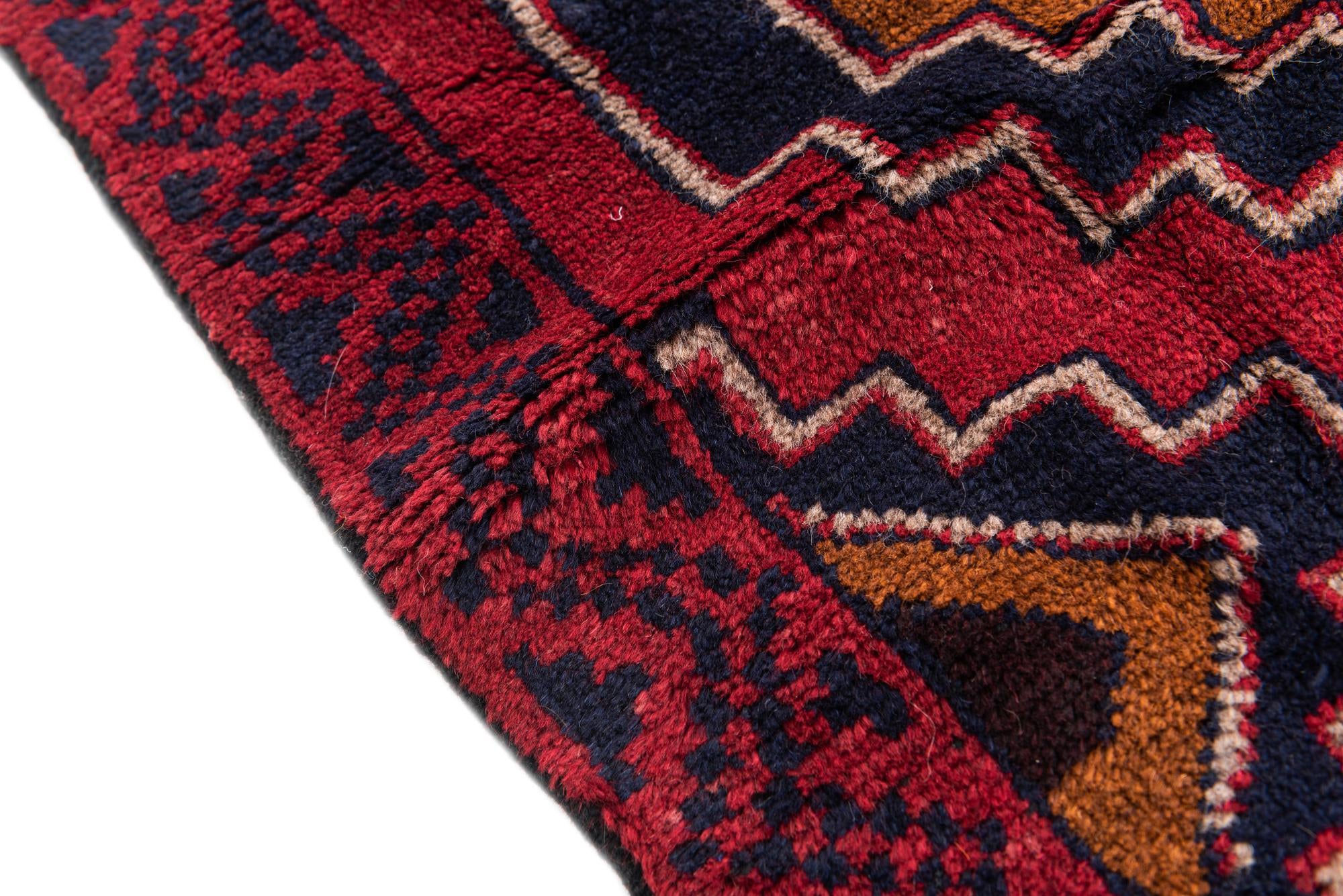 2' 10 x 4' 6 Hand Knotted Balouch Persian Wool Rug