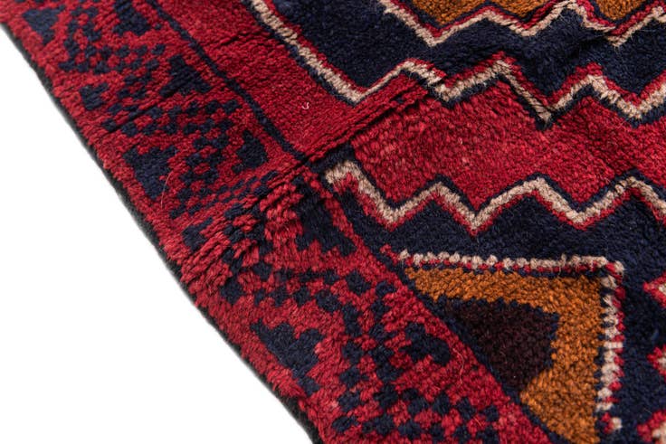 Detail image of 2' 10 x 4' 6 Hand Knotted Balouch Persian Wool Rug