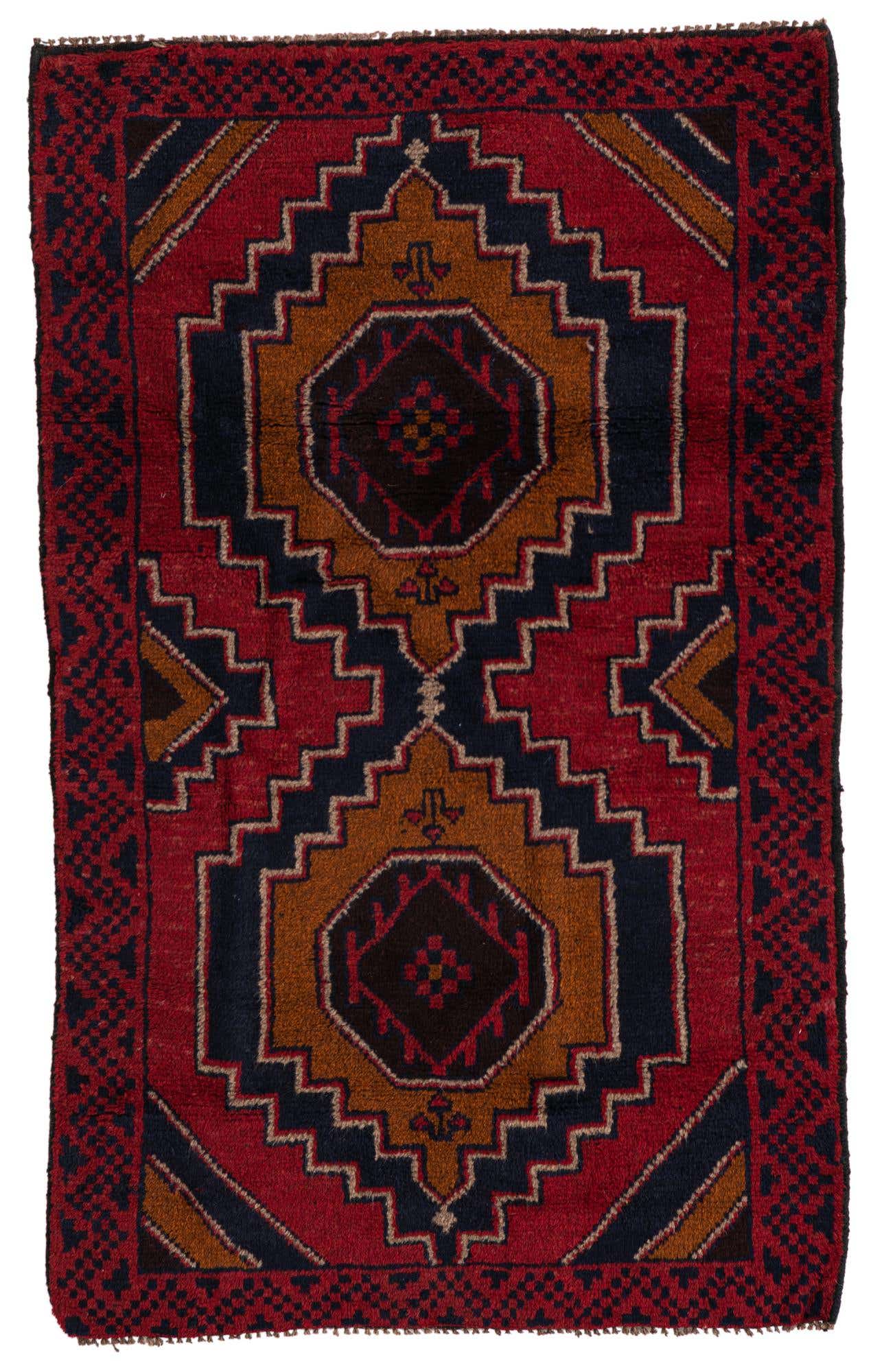2' 10 x 4' 6 Hand Knotted Balouch Persian Wool Rug