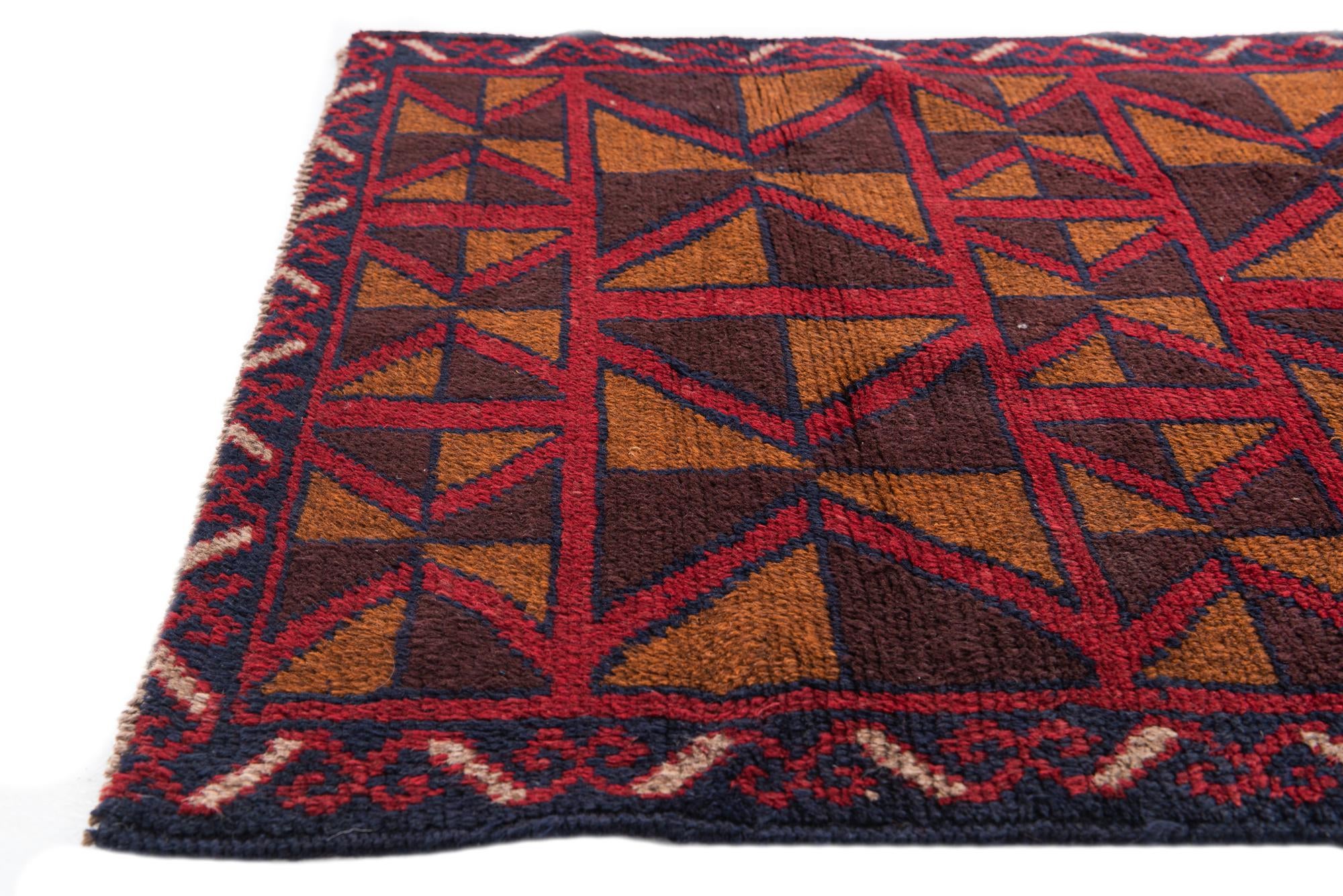 2' 10 x 4' 5 Hand Knotted Balouch Persian Wool Rug