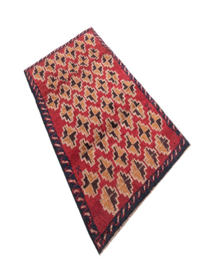 Detail image of 2' 10 x 4' 6  Hand Knotted Balouch Persian Wool Rug