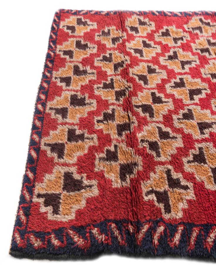 Detail image of 2' 10 x 4' 6  Hand Knotted Balouch Persian Wool Rug