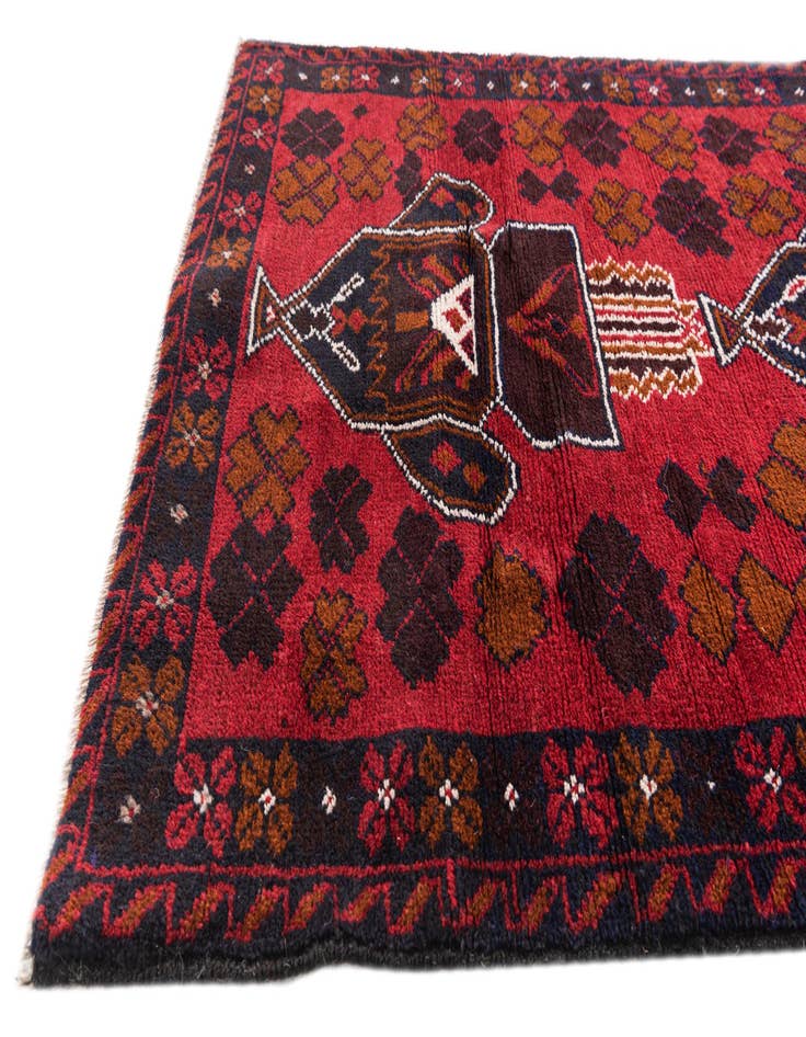 Detail image of 2' 10 x 4' 7 Hand Knotted Balouch Persian Wool Rug