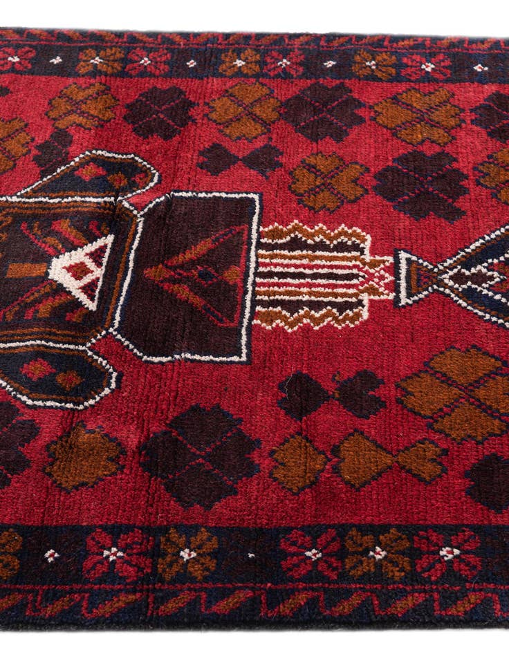 Detail image of 2' 10 x 4' 7 Hand Knotted Balouch Persian Wool Rug