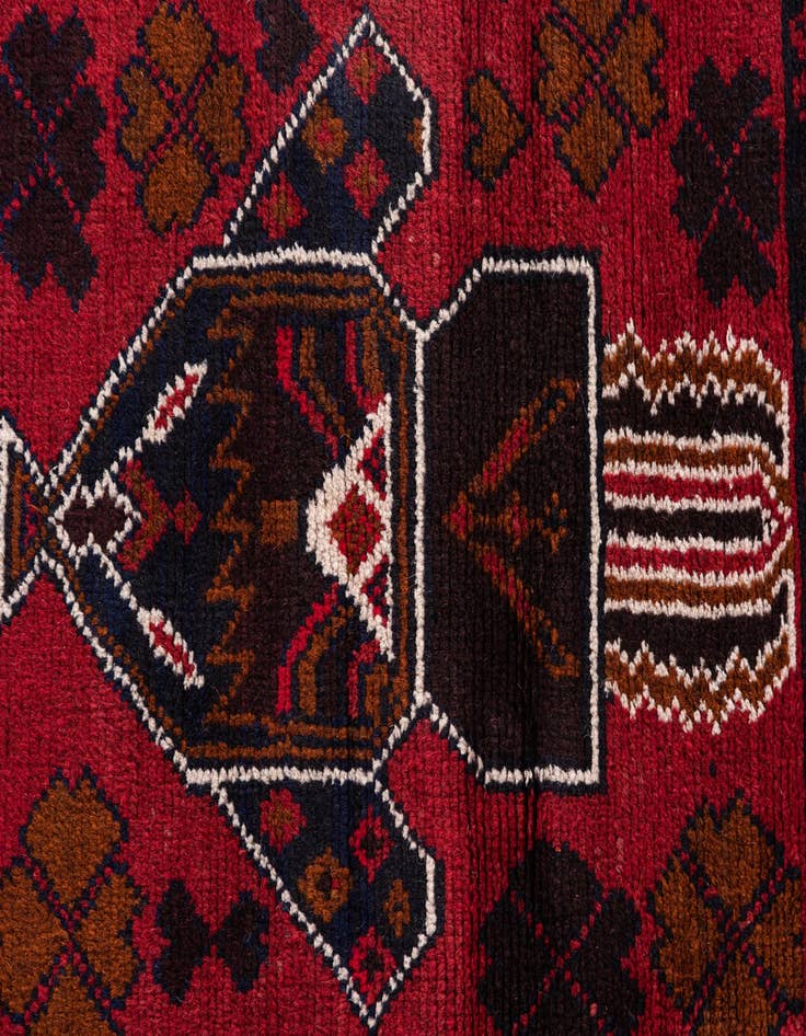 Detail image of 2' 10 x 4' 7 Hand Knotted Balouch Persian Wool Rug