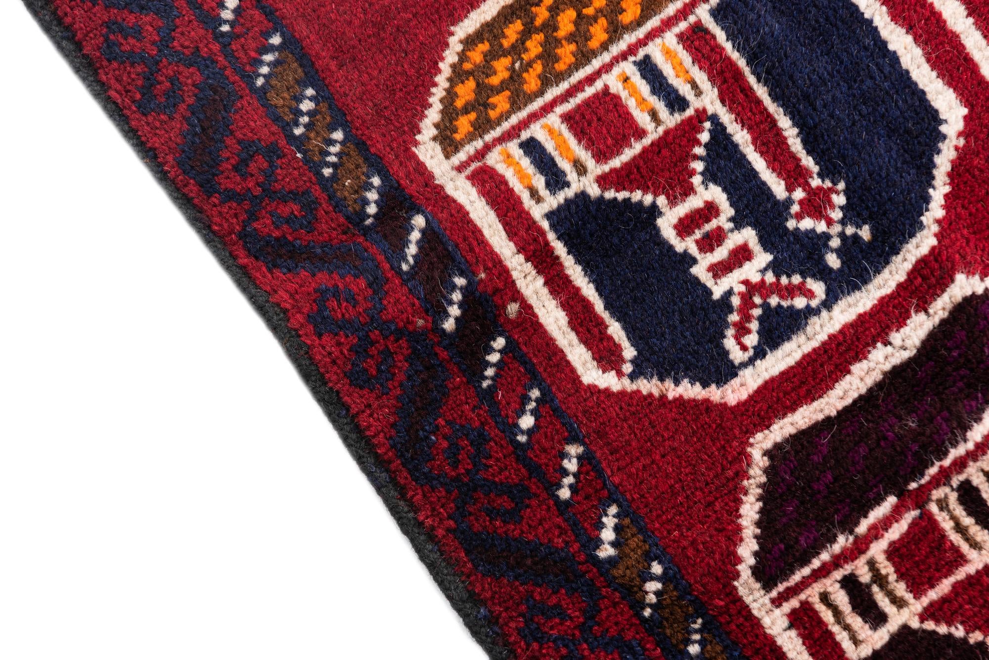 2' 10 x 4' 5 Hand Knotted Balouch Persian Wool Rug
