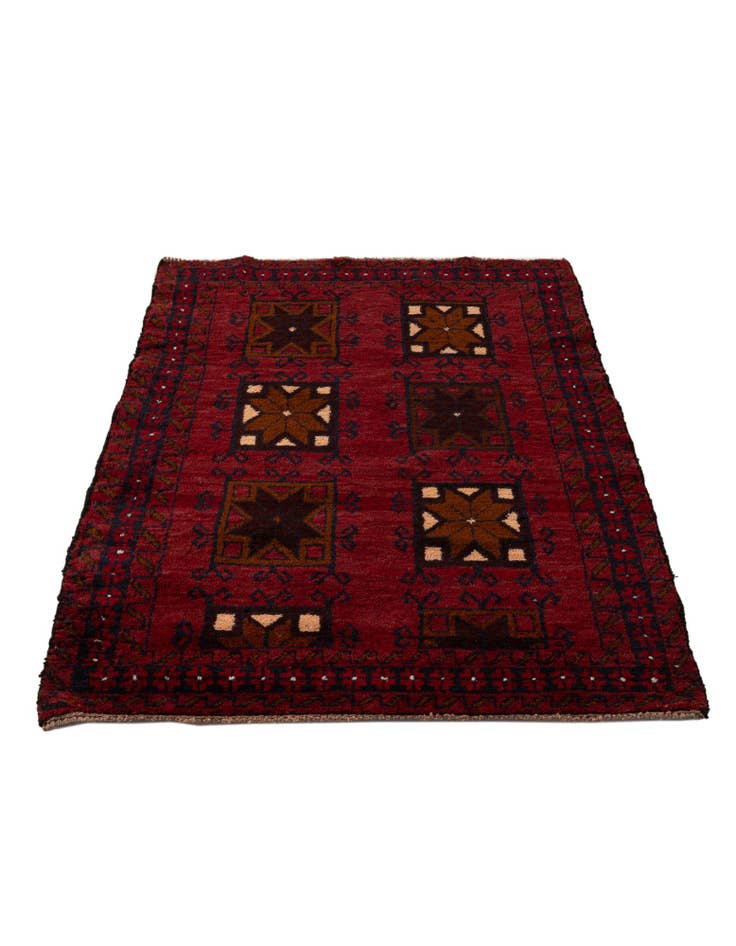 Detail image of 3' x 4' 7  Hand Knotted Balouch Persian Wool Rug