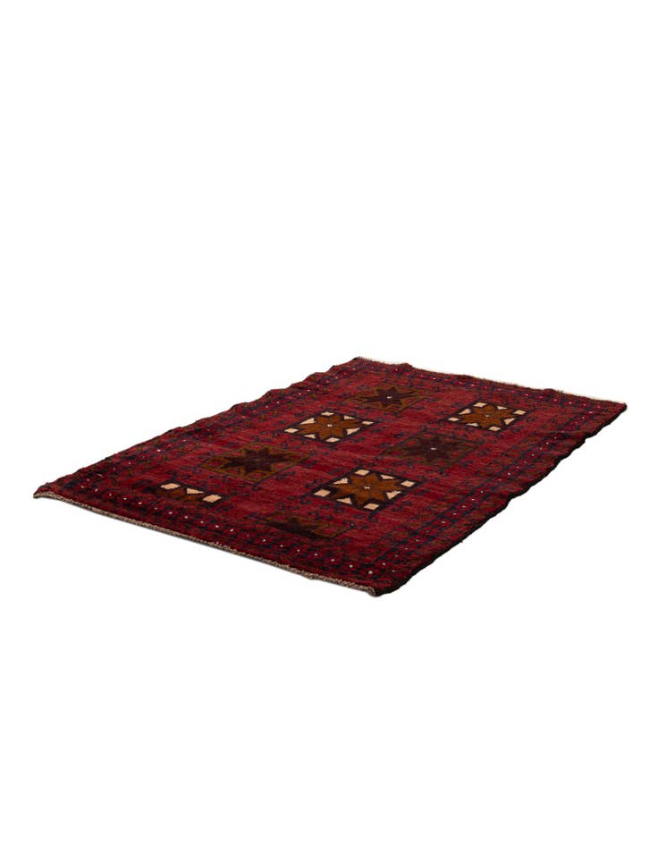 Detail image of 3' x 4' 7  Hand Knotted Balouch Persian Wool Rug