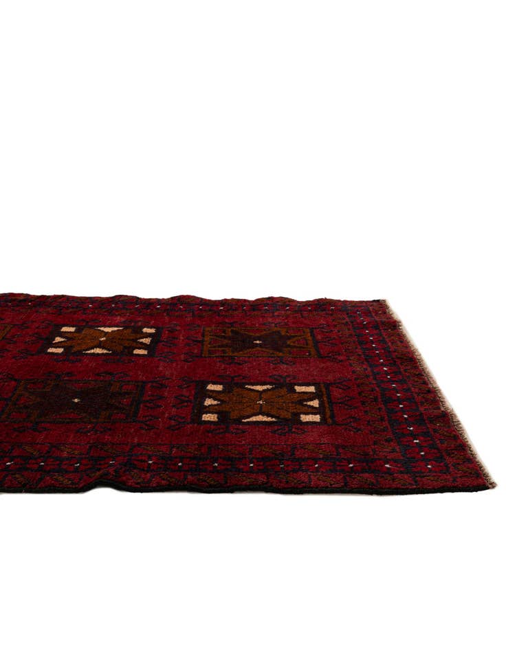 Detail image of 3' x 4' 7  Hand Knotted Balouch Persian Wool Rug