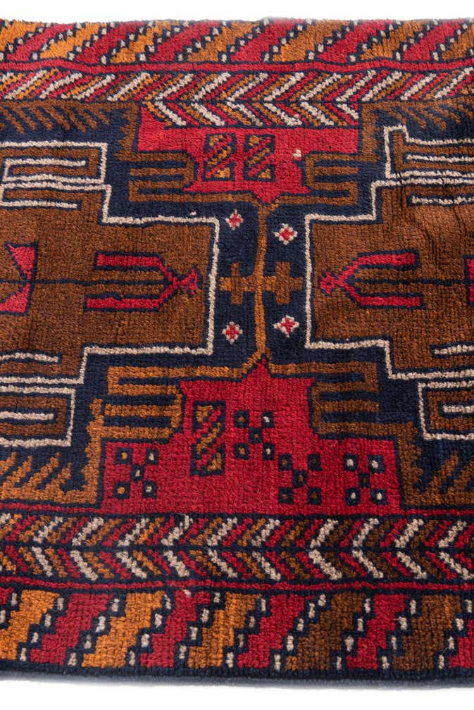2' 10 x 4' 8 Hand Knotted Balouch Persian Wool Rug