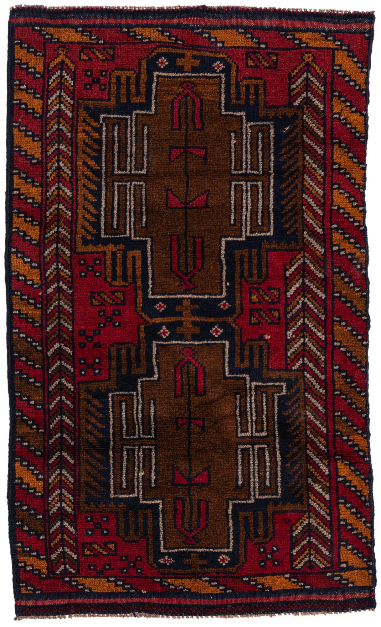 2' 10 x 4' 8 Hand Knotted Balouch Persian Wool Rug