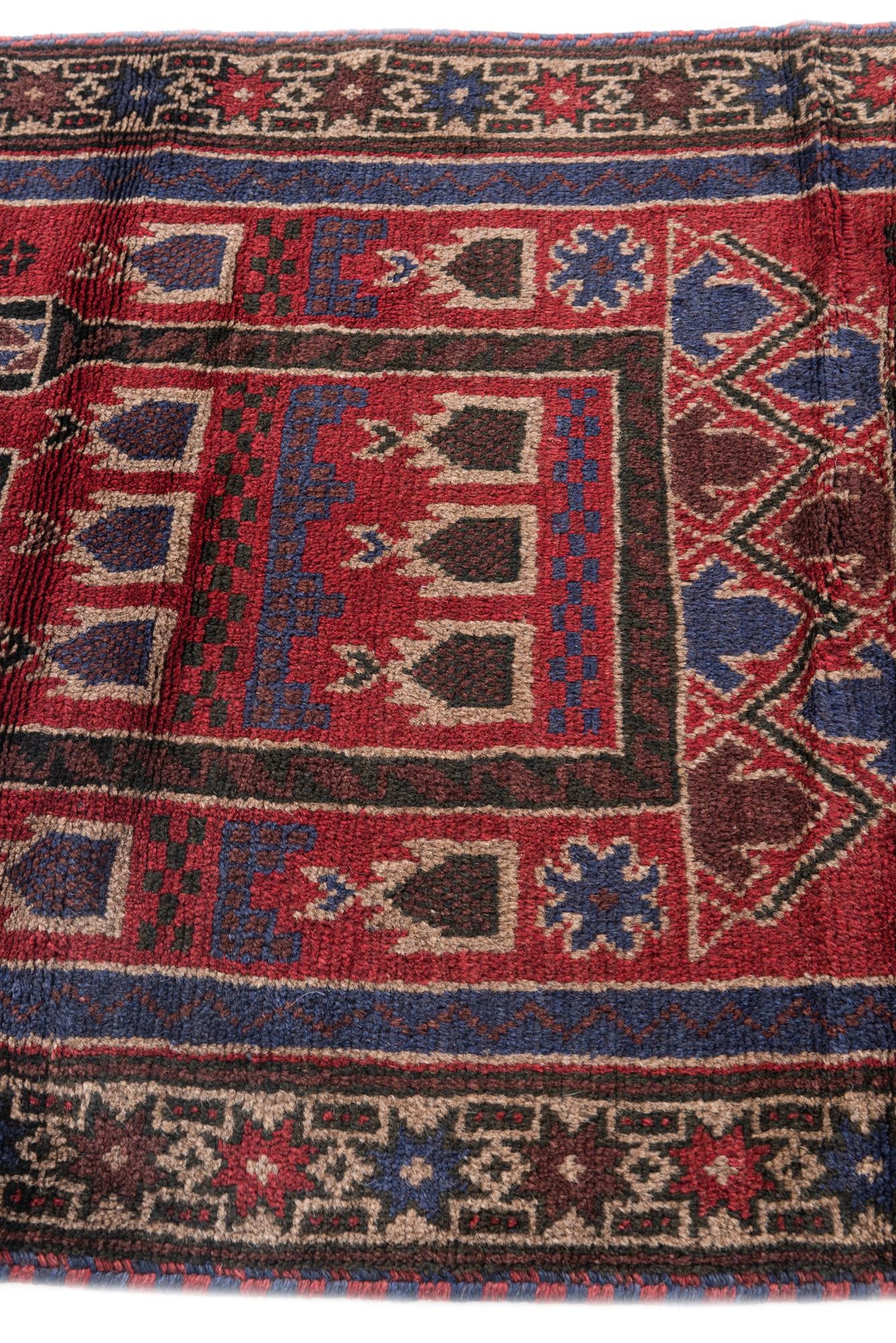 90cm x 140cm anudado a mano Balouch Alfombra Persa Lana
