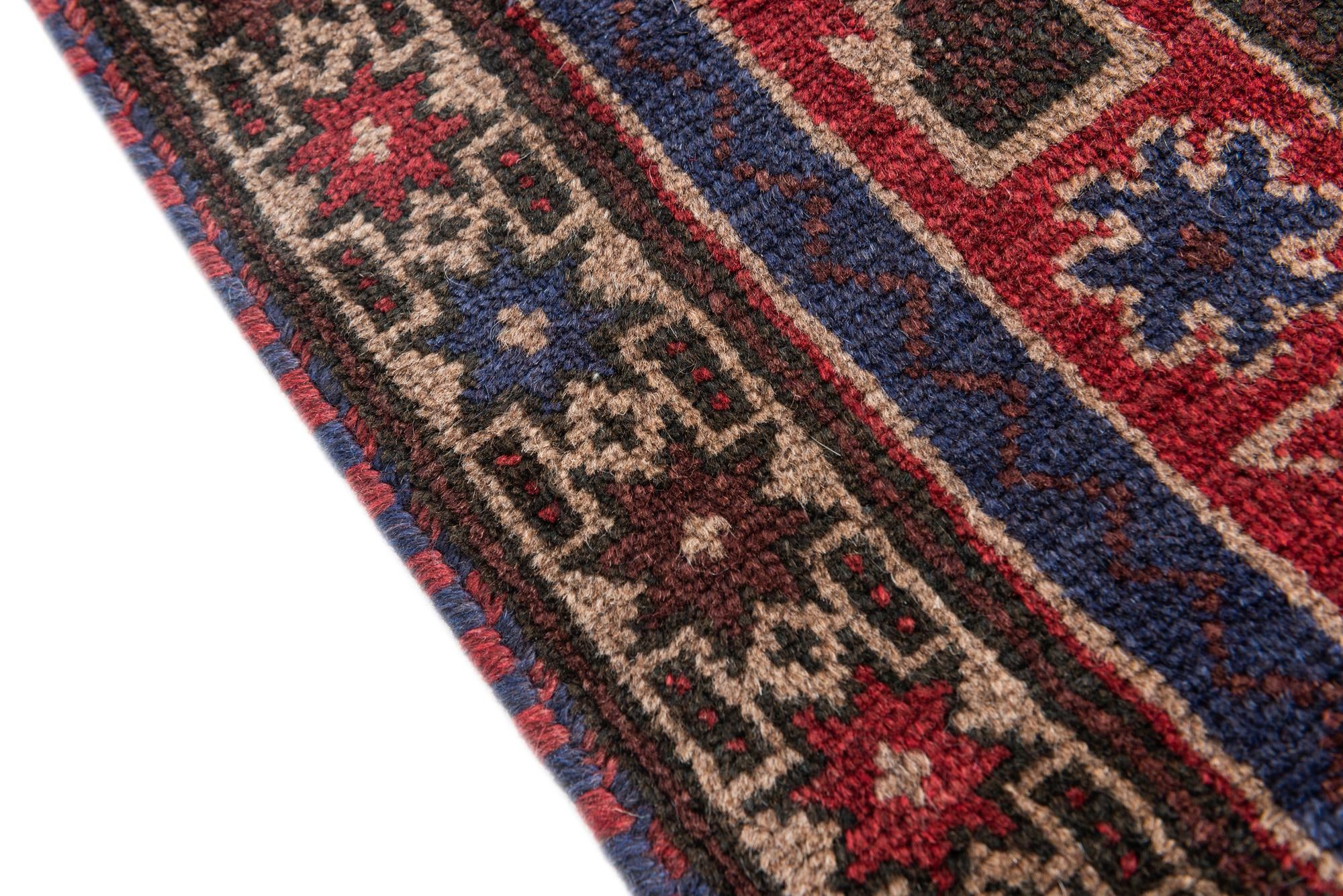 90cm x 140cm anudado a mano Balouch Alfombra Persa Lana