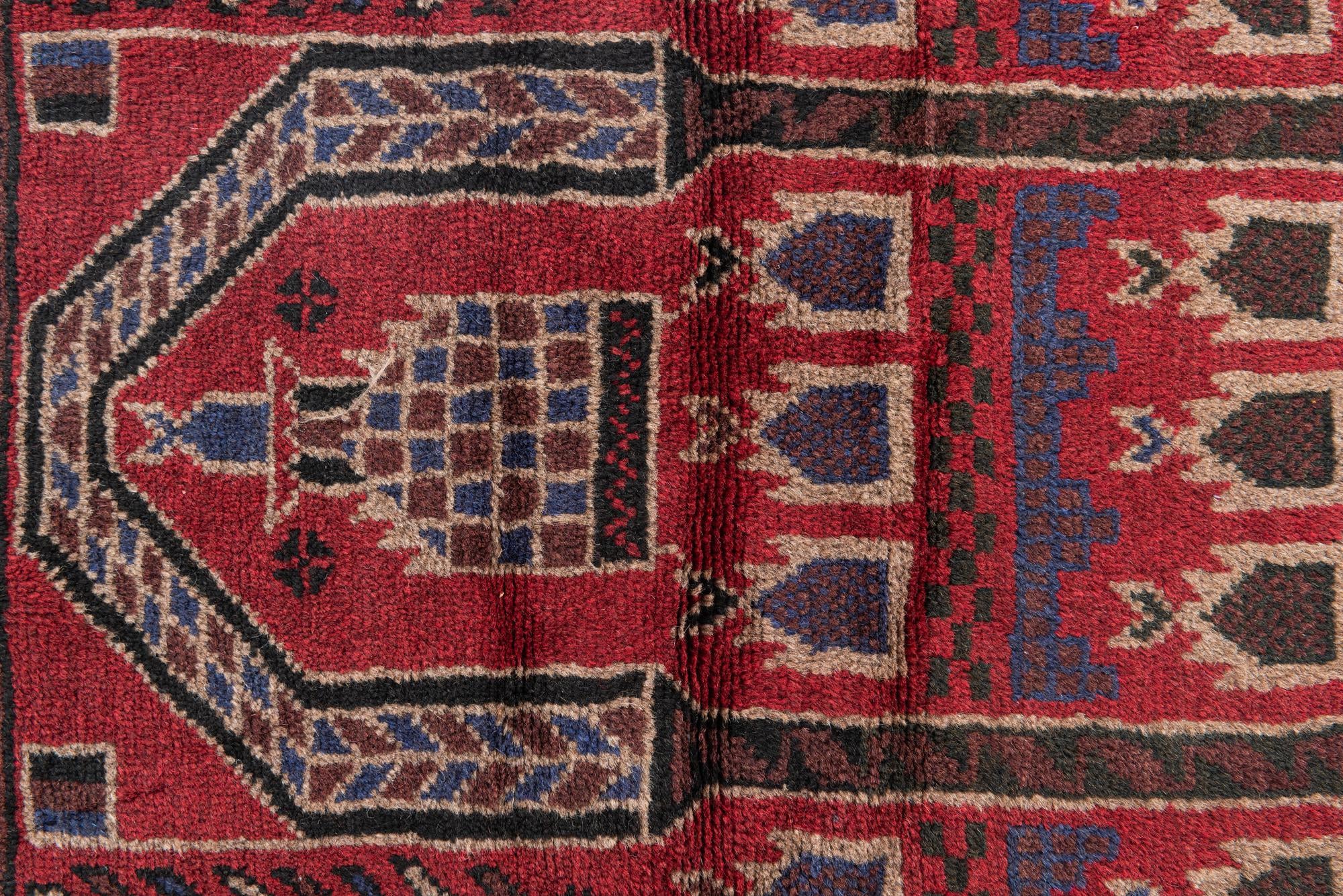 90cm x 140cm anudado a mano Balouch Alfombra Persa Lana