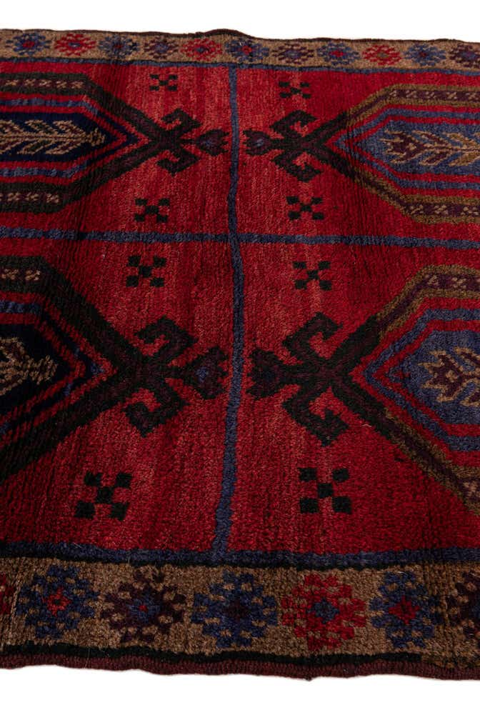 3' x 4' 8 Hand Knotted Balouch Persian Wool Rug