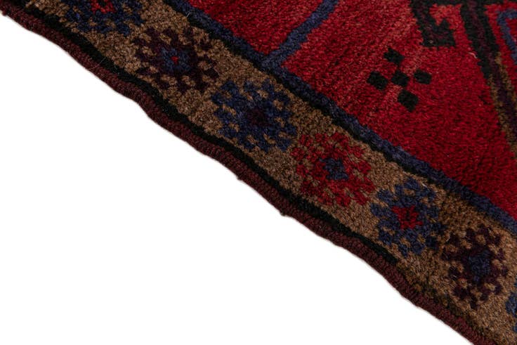 Detail image of 3' x 4' 8 Hand Knotted Balouch Persian Wool Rug