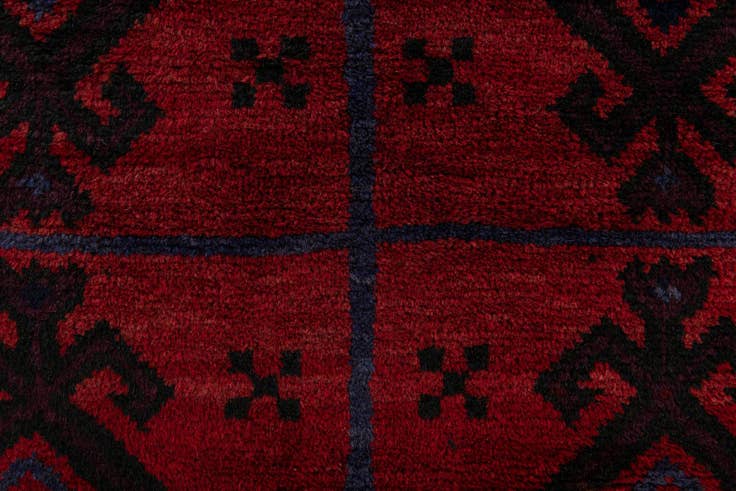 Detail image of 3' x 4' 8 Hand Knotted Balouch Persian Wool Rug