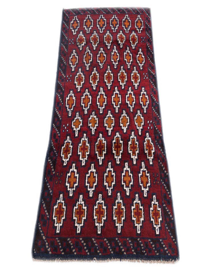 Detail image of 2' 9 x 4' 8  Hand Knotted Balouch Persian Wool Rug