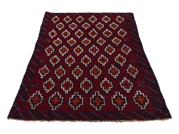2' 9 x 4' 8 Hand Knotted Balouch Persian Wool Rug