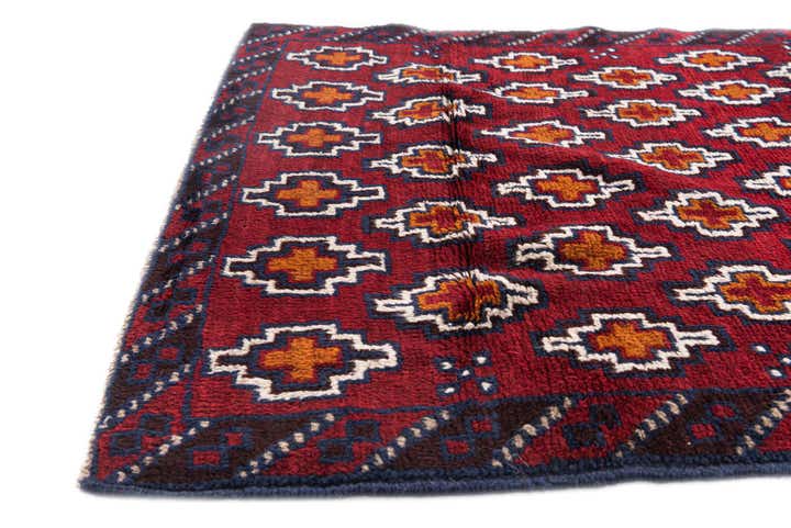 2' 9 x 4' 8 Hand Knotted Balouch Persian Wool Rug