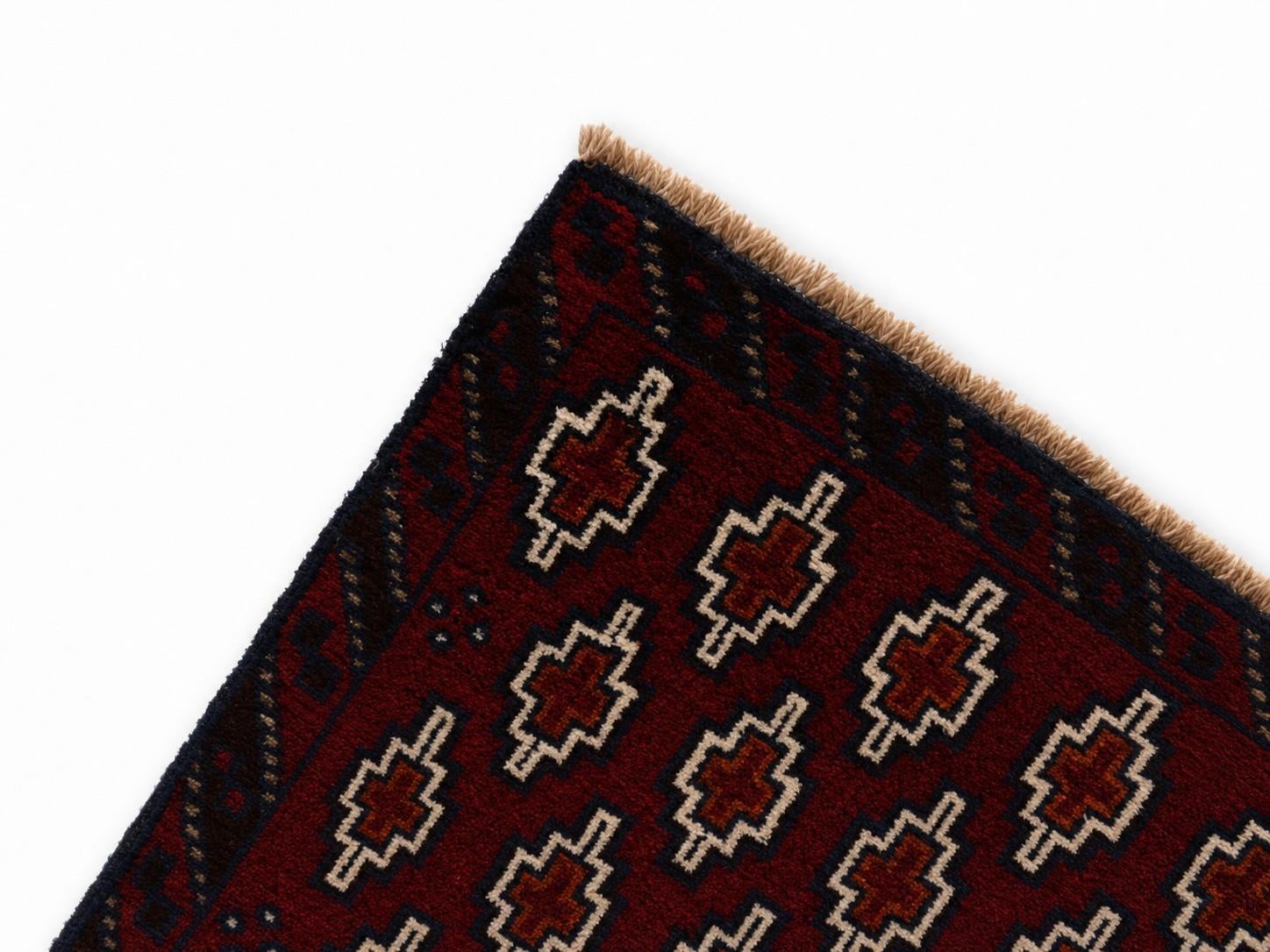 2' 9 x 4' 8 Hand Knotted Balouch Persian Wool Rug
