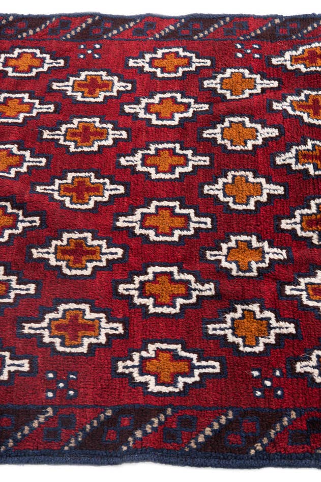Detail image of 2' 9 x 4' 8 Hand Knotted Balouch Persian Wool Rug