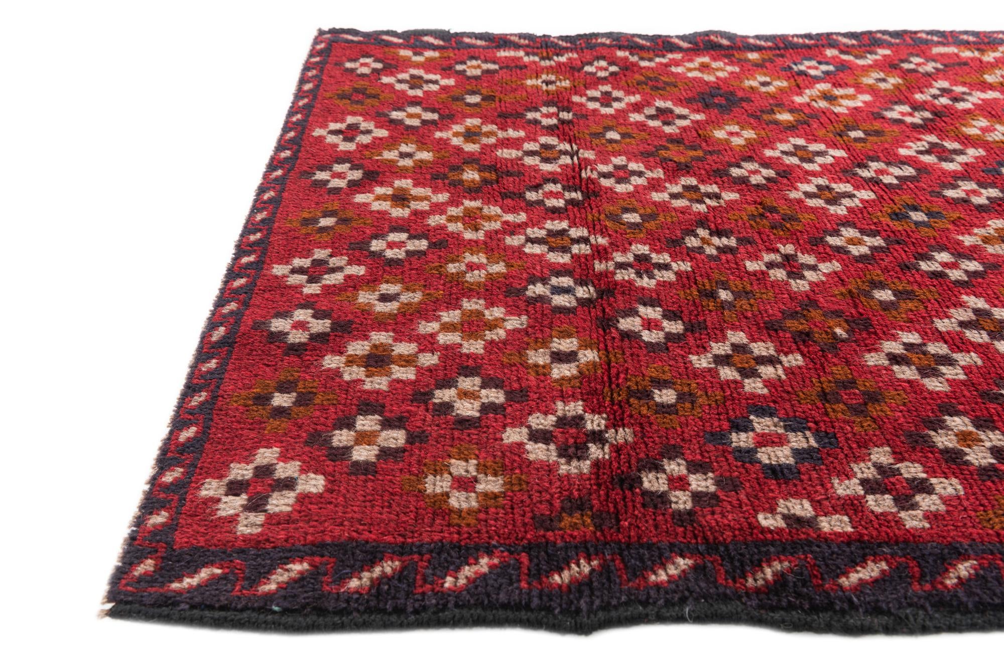 3' x 4' 7 Hand Knotted Balouch Persian Wool Rug