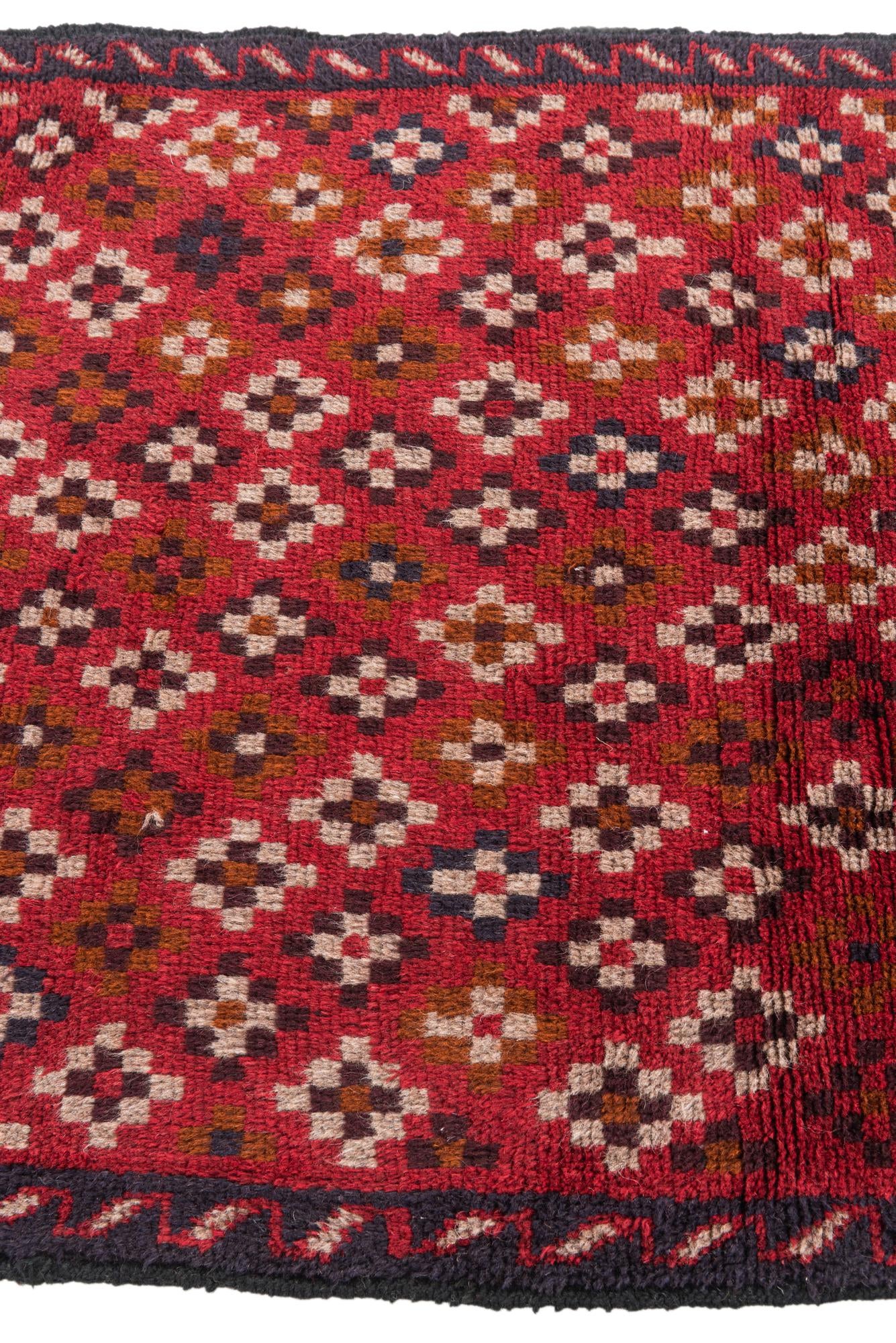 3' x 4' 7 Hand Knotted Balouch Persian Wool Rug