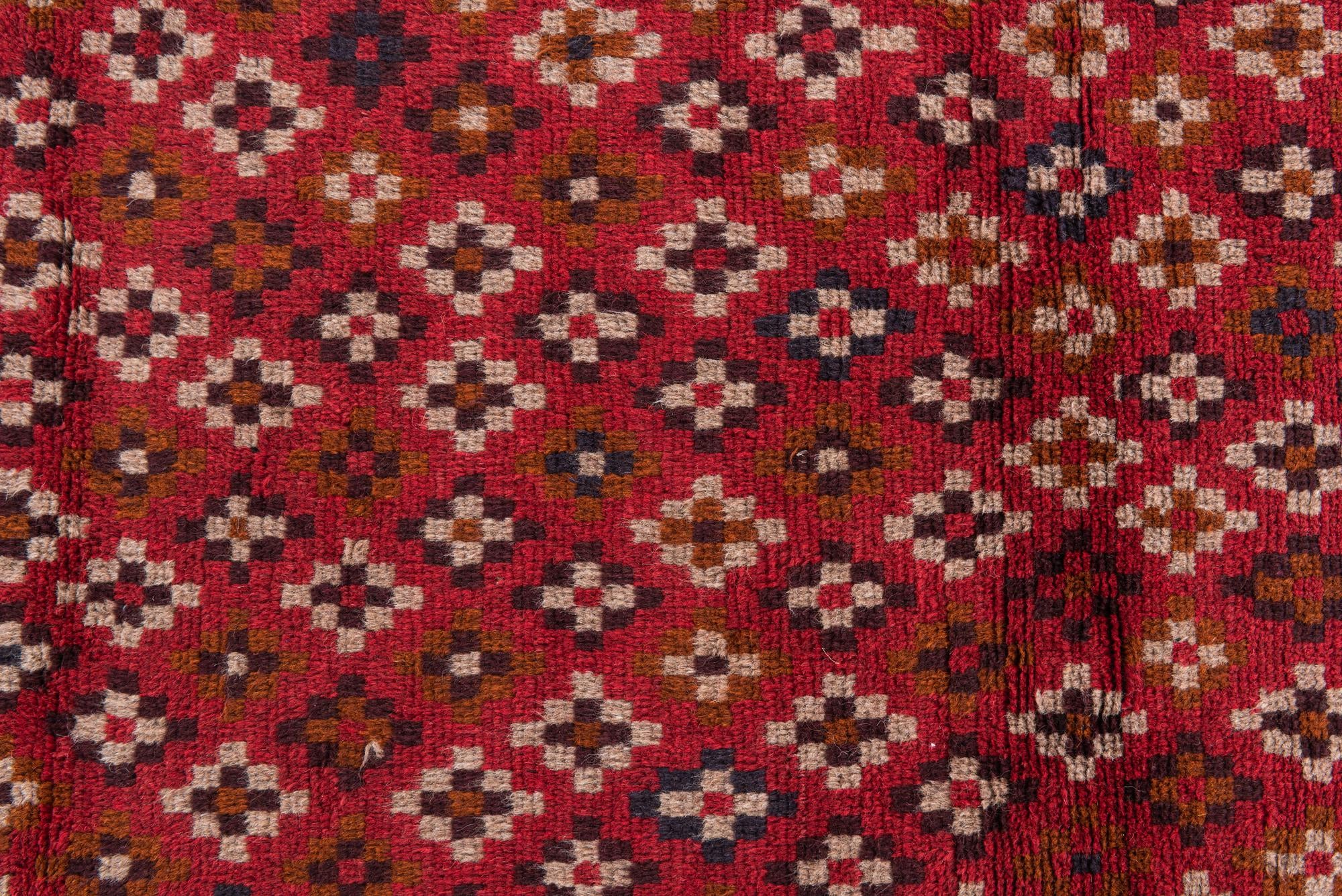 3' x 4' 7 Hand Knotted Balouch Persian Wool Rug