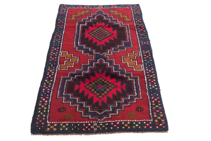 2' 10 x 4' 7 Hand Knotted Balouch Persian Wool Rug