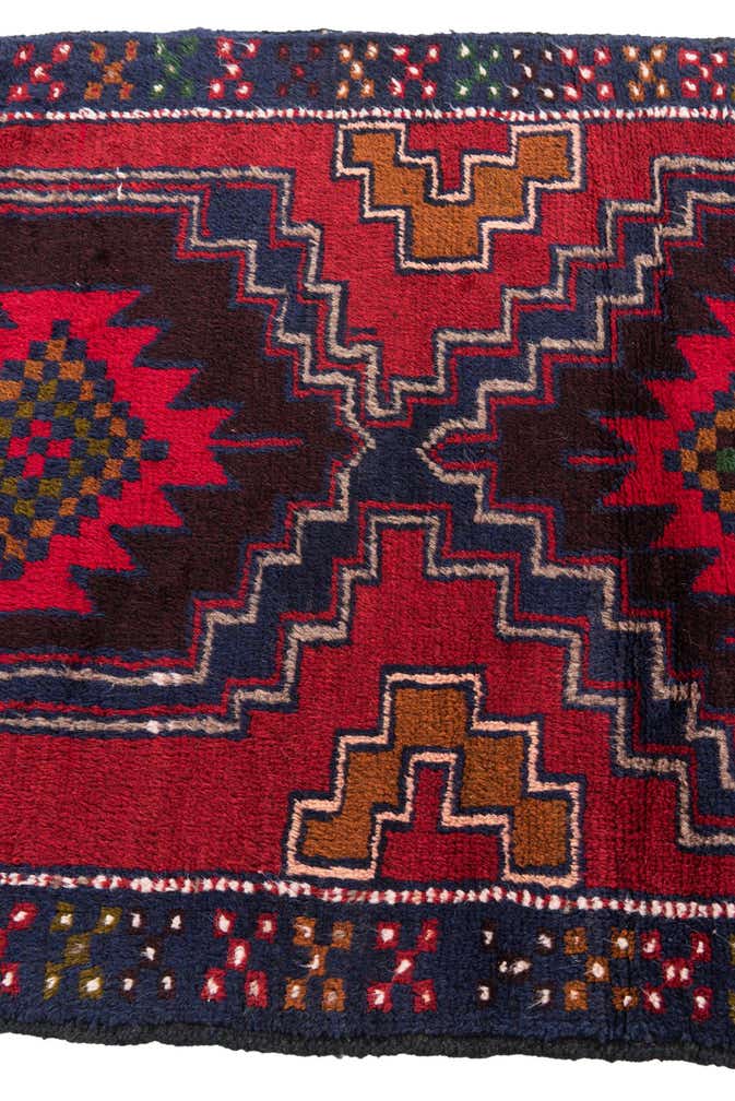 2' 10 x 4' 7 Hand Knotted Balouch Persian Wool Rug