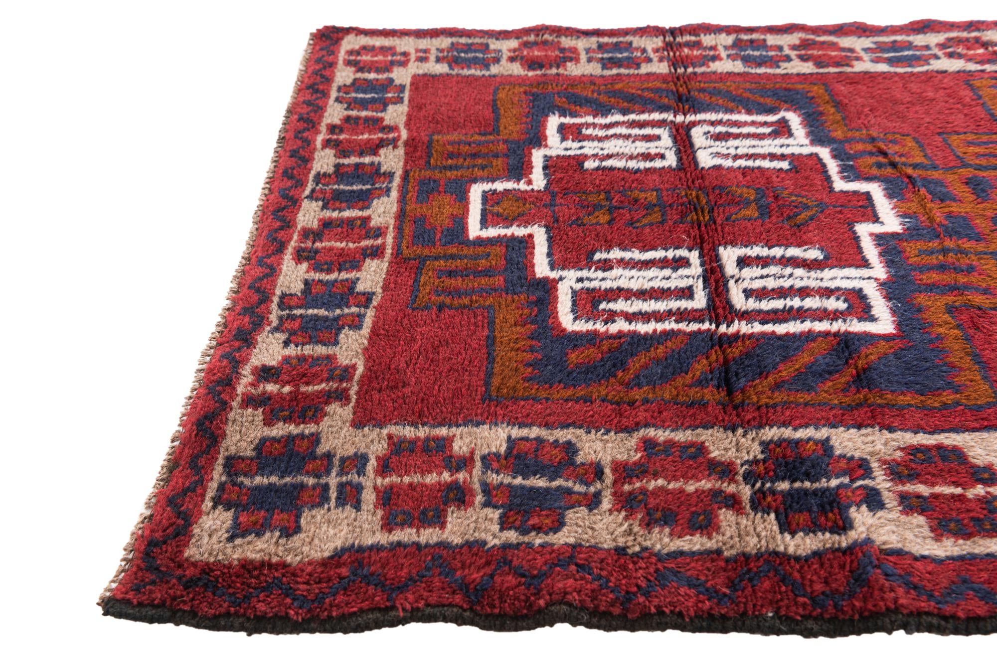 2' 10 x 4' 5 Hand Knotted Balouch Persian Wool Rug
