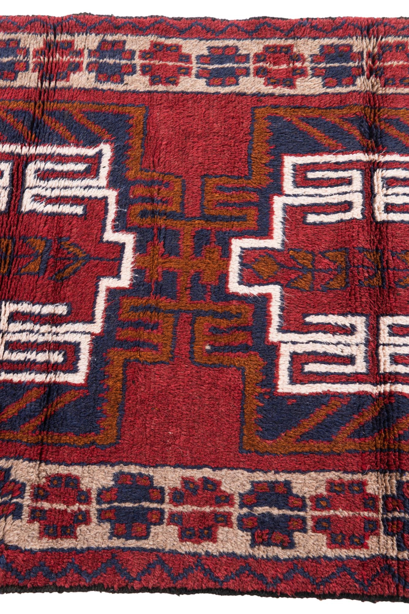 2' 10 x 4' 5 Hand Knotted Balouch Persian Wool Rug