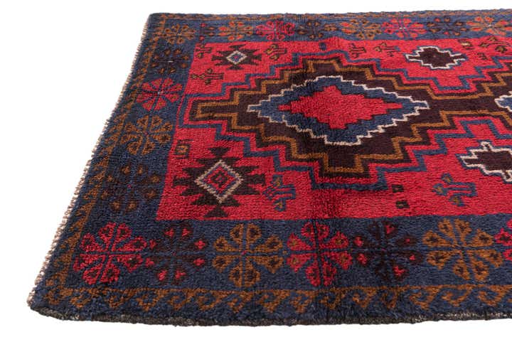 2' 10 x 4' 9 Hand Knotted Balouch Persian Wool Rug