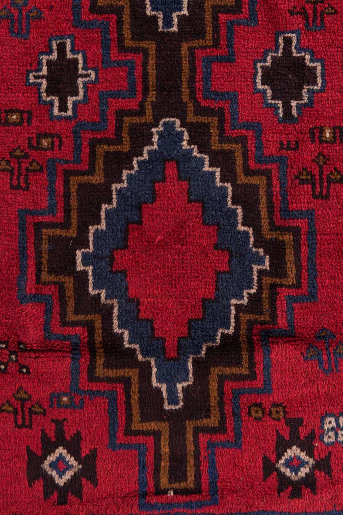 2' 10 x 4' 9 Hand Knotted Balouch Persian Wool Rug