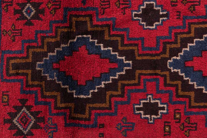 2' 10 x 4' 9 Hand Knotted Balouch Persian Wool Rug