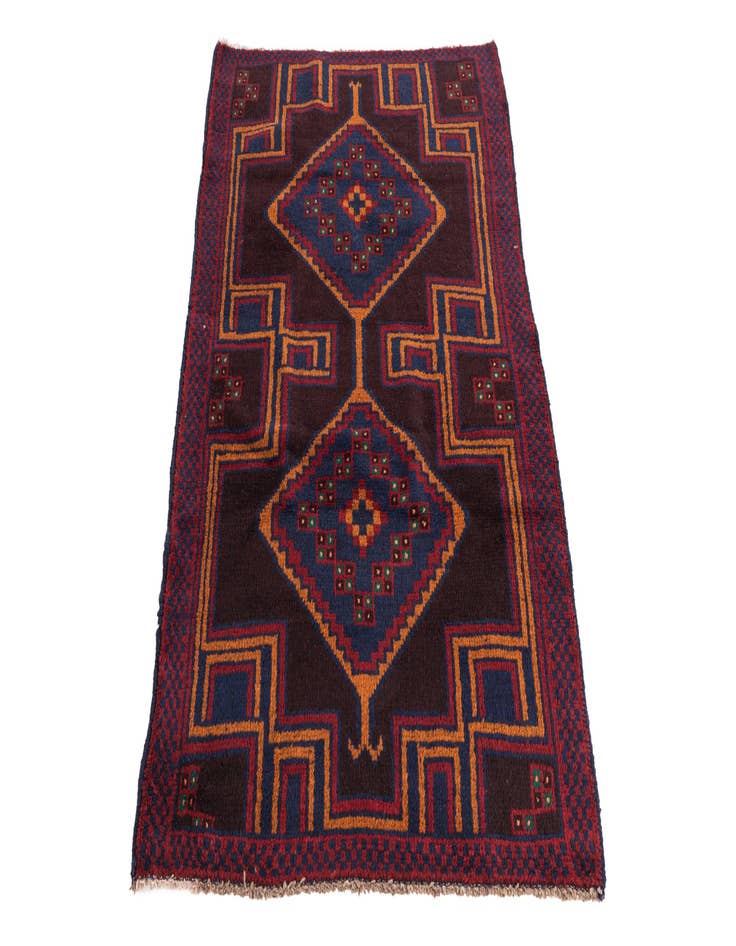 Detail image of 2' 10 x 4' 8  Hand Knotted Balouch Persian Wool Rug