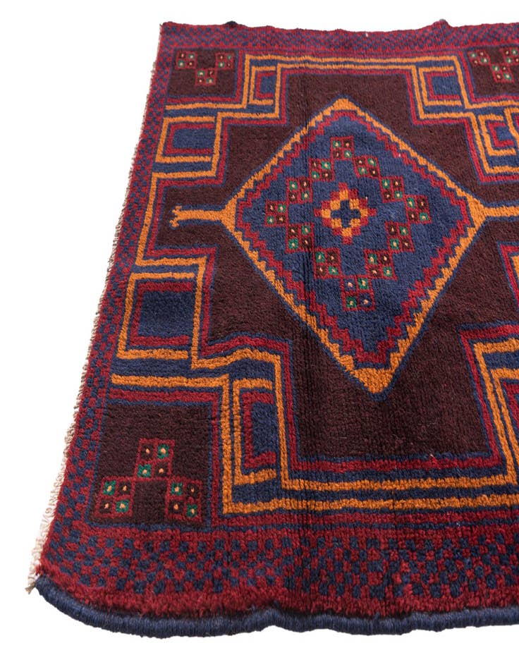 Detail image of 2' 10 x 4' 8  Hand Knotted Balouch Persian Wool Rug