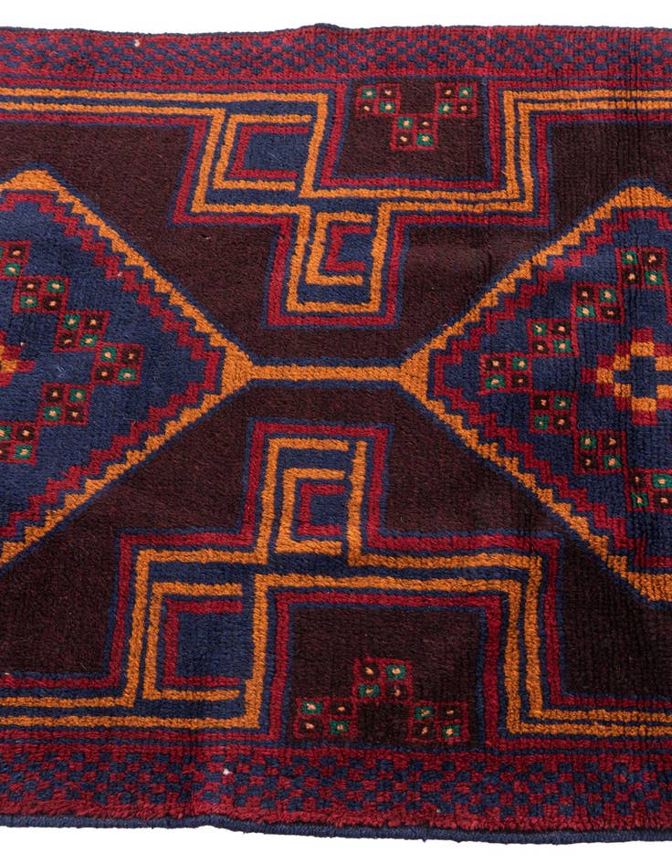Detail image of 2' 10 x 4' 8  Hand Knotted Balouch Persian Wool Rug