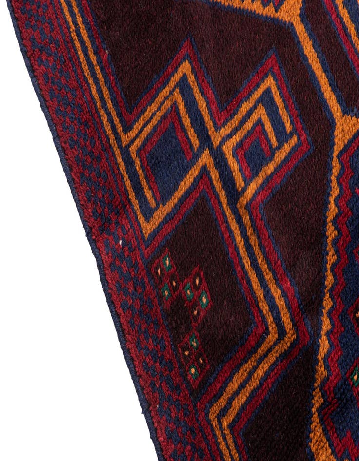 Detail image of 2' 10 x 4' 8  Hand Knotted Balouch Persian Wool Rug