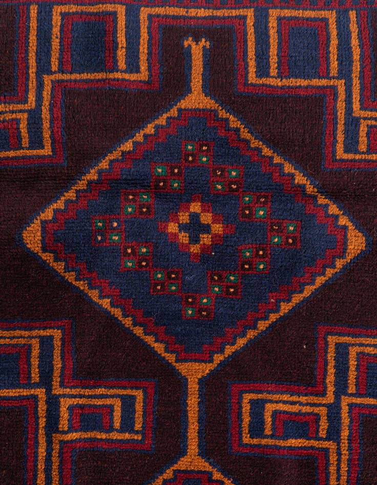 Detail image of 2' 10 x 4' 8  Hand Knotted Balouch Persian Wool Rug