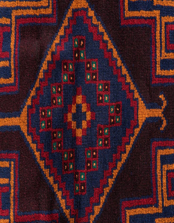 Detail image of 2' 10 x 4' 8  Hand Knotted Balouch Persian Wool Rug