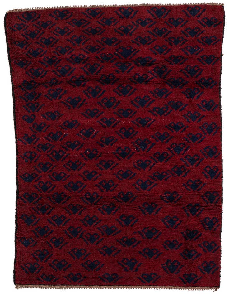 Detail image of 2' 10 x 4' 6 Hand Knotted Balouch Persian Wool Rug
